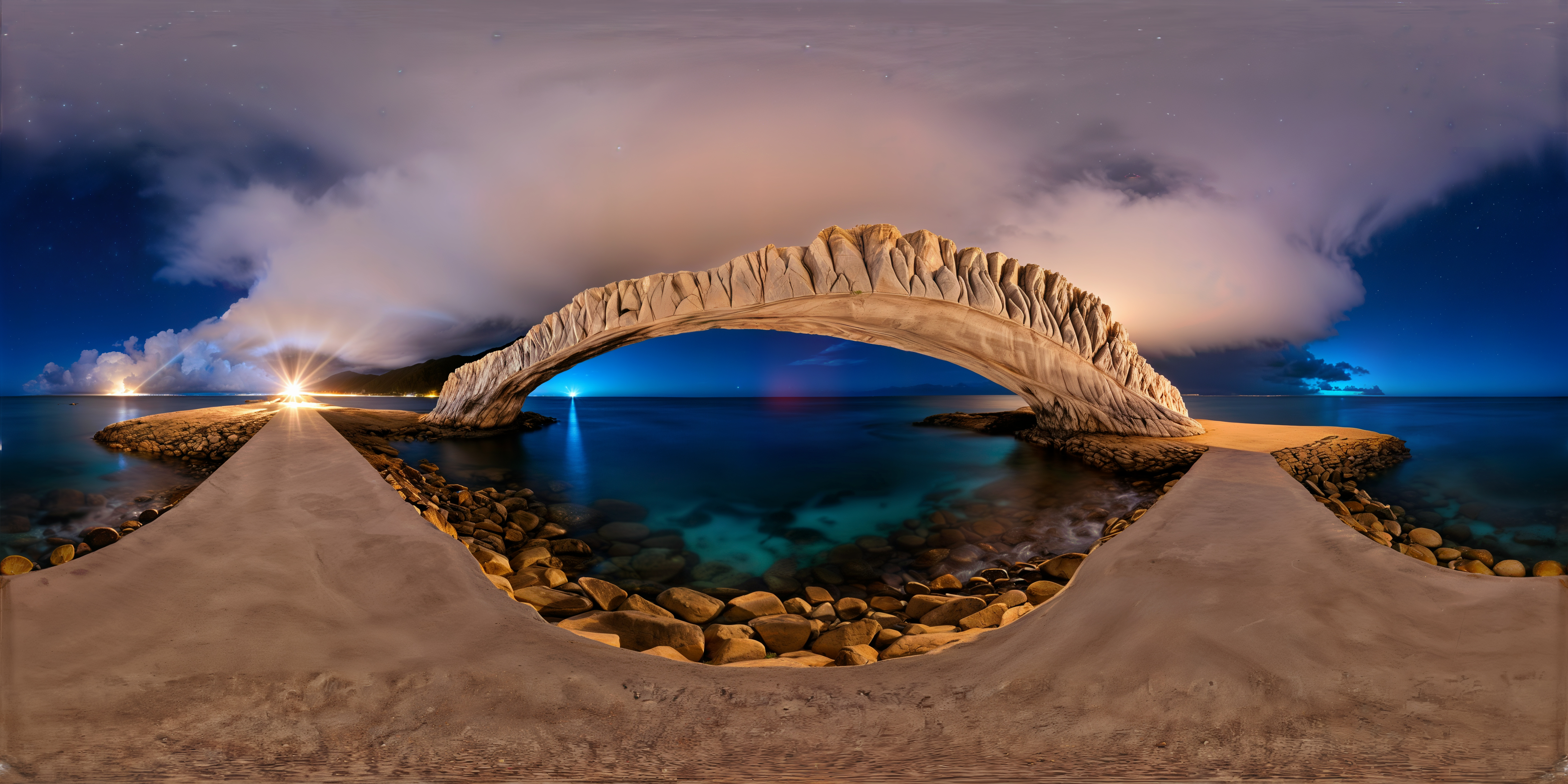 Alien Coast of the Rising Twin Moons